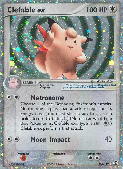 Clefable ex Rare rarity FireRed & LeafGreen Pokémon card price — $99.99