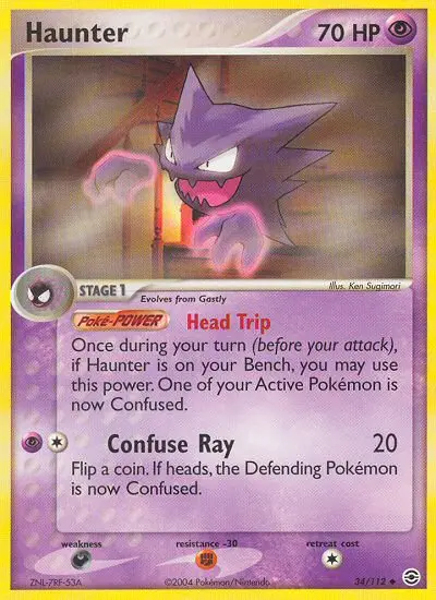 Haunter Uncommon rarity FireRed & LeafGreen Pokémon card price — $79.72