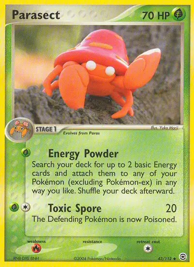Parasect Uncommon rarity FireRed & LeafGreen Pokémon card price — $16.88