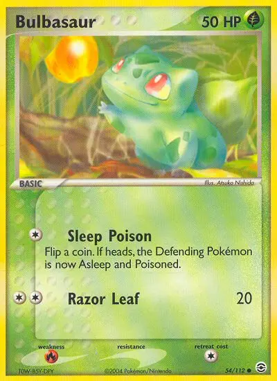 Bulbasaur Common rarity FireRed & LeafGreen Pokémon card price — $137.50