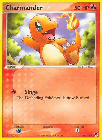 Charmander Common rarity FireRed & LeafGreen Pokémon card price — $95.78