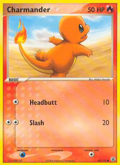 Charmander Common rarity FireRed & LeafGreen Pokémon card price — $116.74