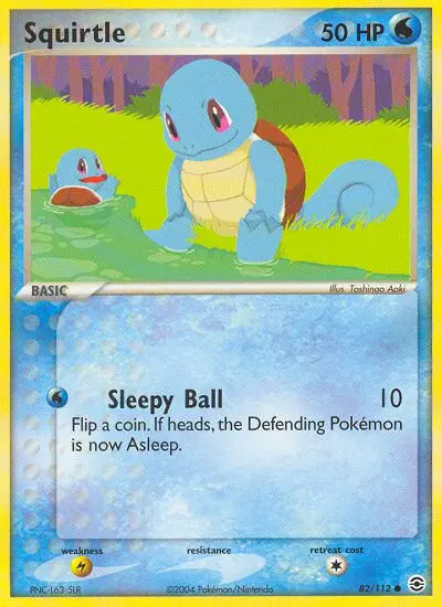 Squirtle Common rarity FireRed & LeafGreen Pokémon card price — $162.00