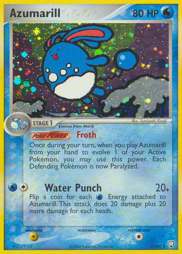 Azumarill Rare rarity Team Rocket Returns Pokémon card price — $77.49