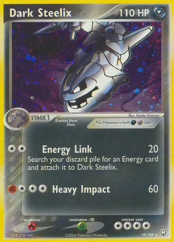 Dark Steelix Rare rarity Team Rocket Returns Pokémon card price — $129.84
