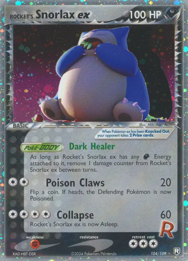 Rocket's Snorlax ex Rare rarity Team Rocket Returns Pokémon card price — $415.80