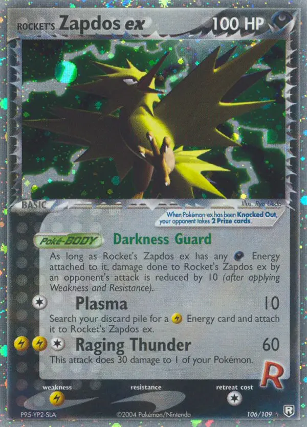 Rocket's Zapdos ex Rare rarity Team Rocket Returns Pokémon card price — $899.99
