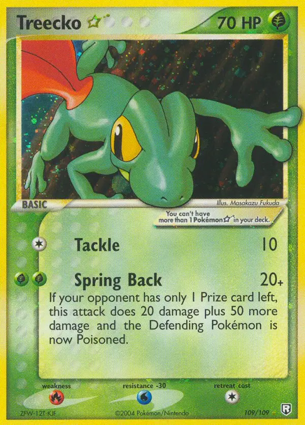 Treecko ☆ Rare rarity Team Rocket Returns Pokémon card price — $2,400.00