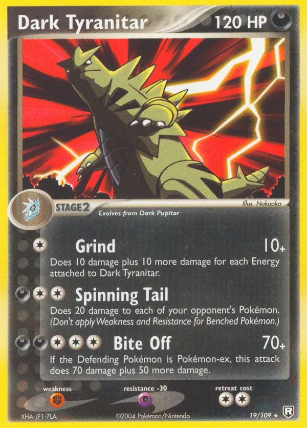 Dark Tyranitar Rare rarity Team Rocket Returns Pokémon card price — $241.07