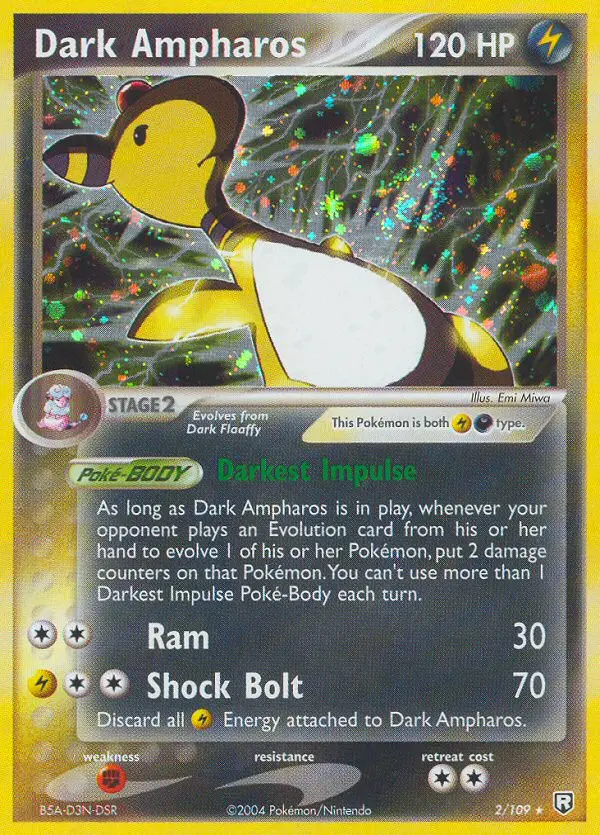 Dark Ampharos Rare rarity Team Rocket Returns Pokémon card price — $128.68
