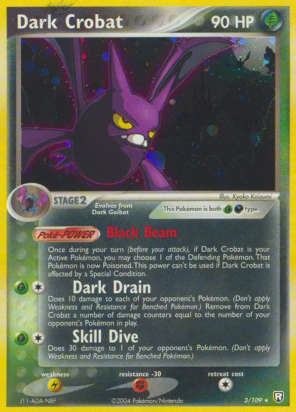Dark Crobat Rare rarity Team Rocket Returns Pokémon card price — $66.00