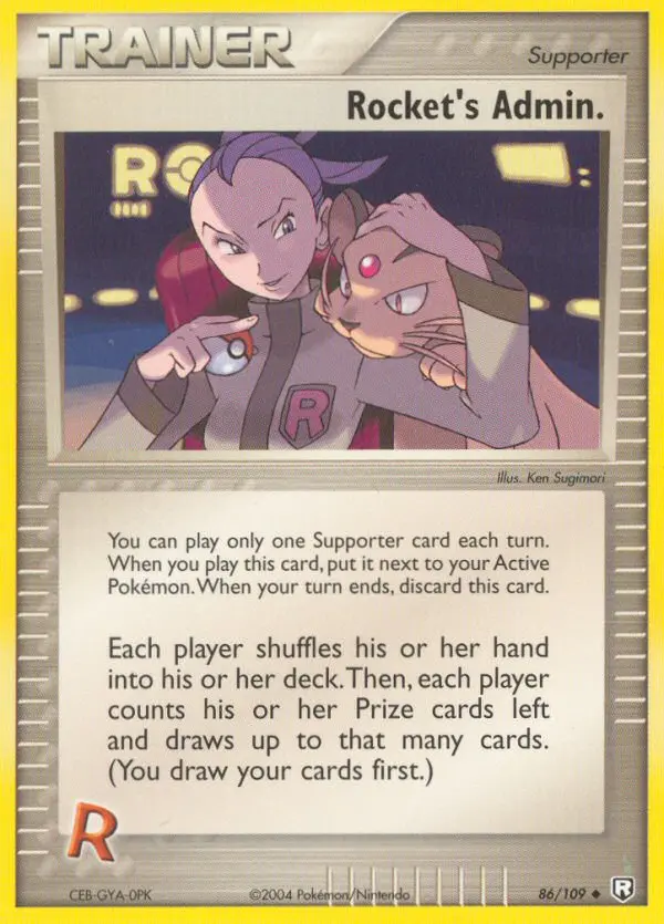Rocket's Admin. Uncommon rarity Team Rocket Returns Pokémon card price — $100.81