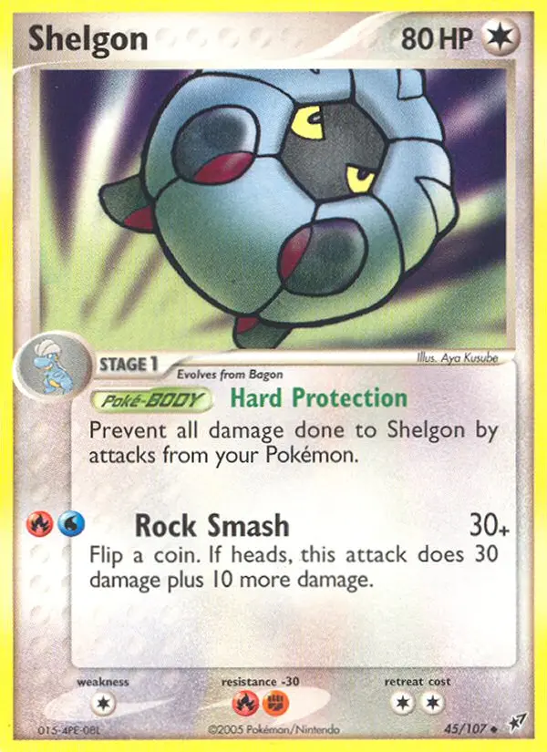 Shelgon Uncommon rarity Deoxys Pokémon card price — $36.50