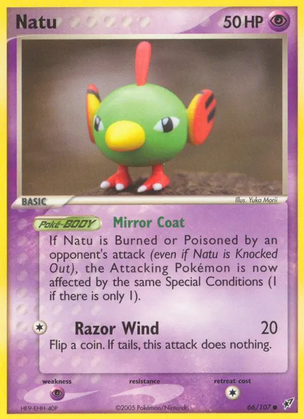 Natu Common rarity Deoxys Pokémon card price — $31.16
