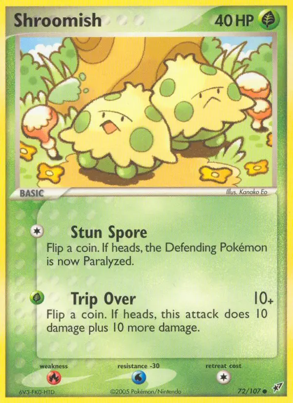 Shroomish Common rarity Deoxys Pokémon card price — $30.07