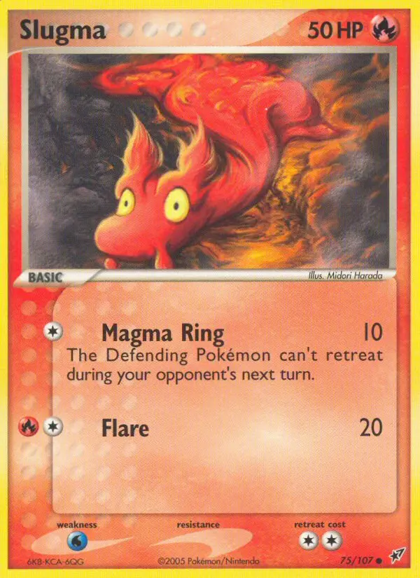 Slugma Common rarity Deoxys Pokémon card price — $38.33