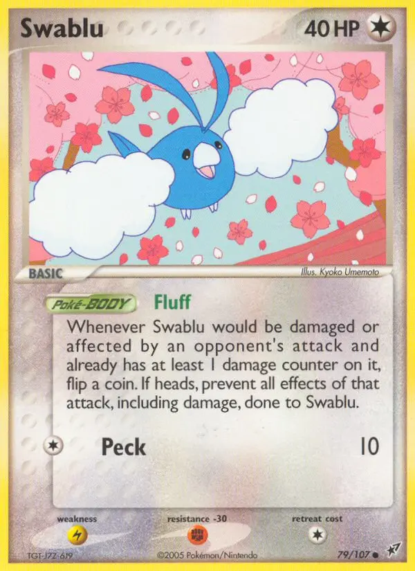 Swablu Common rarity Deoxys Pokémon card price — $47.45