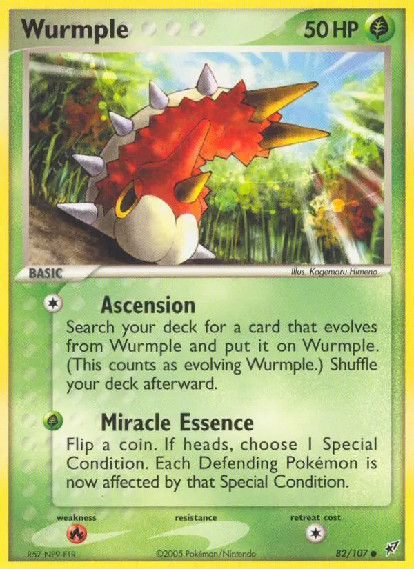 Wurmple Common rarity Deoxys Pokémon card price — $30.85