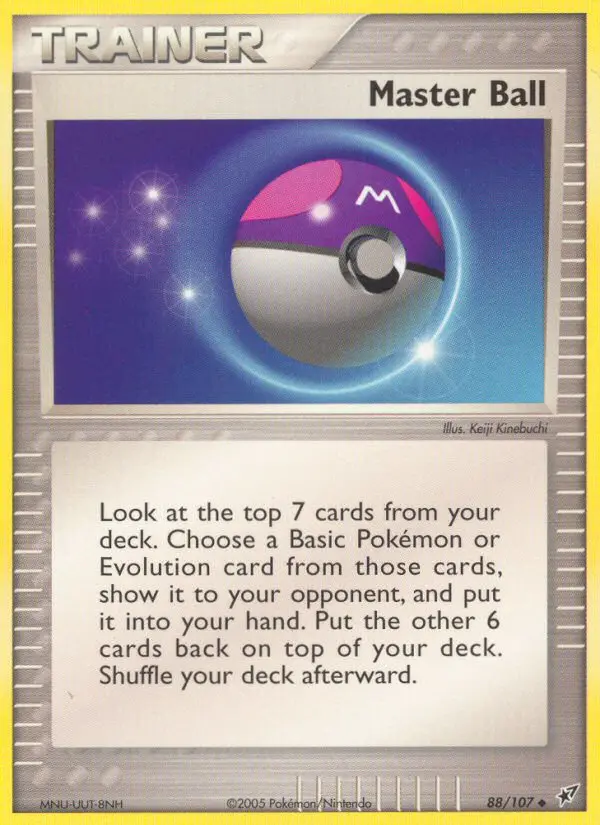 Master Ball Uncommon rarity Deoxys Pokémon card price — $29.11