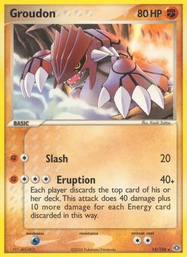 Groudon Rare rarity Emerald Pokémon card price — $279.99