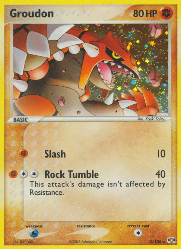Groudon Rare rarity Emerald Pokémon card price — $210.50