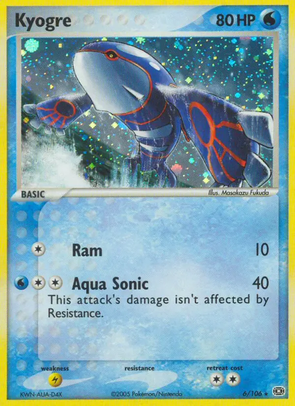 Kyogre Rare rarity Emerald Pokémon card price — $218.00