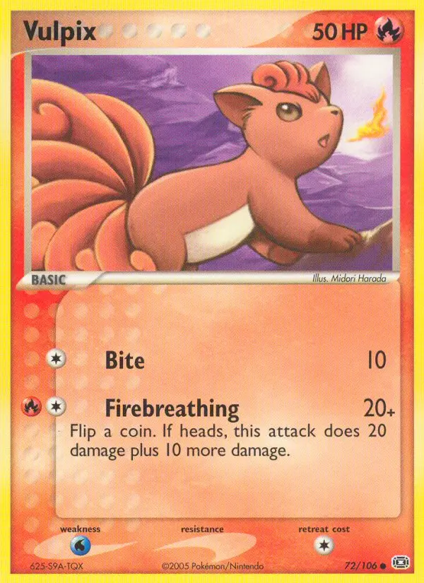 Vulpix Common rarity Emerald Pokémon card price — $53.23