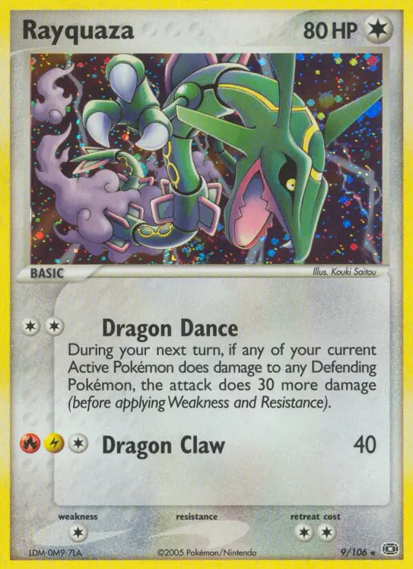 Rayquaza Rare rarity Emerald Pokémon card price — $749.99