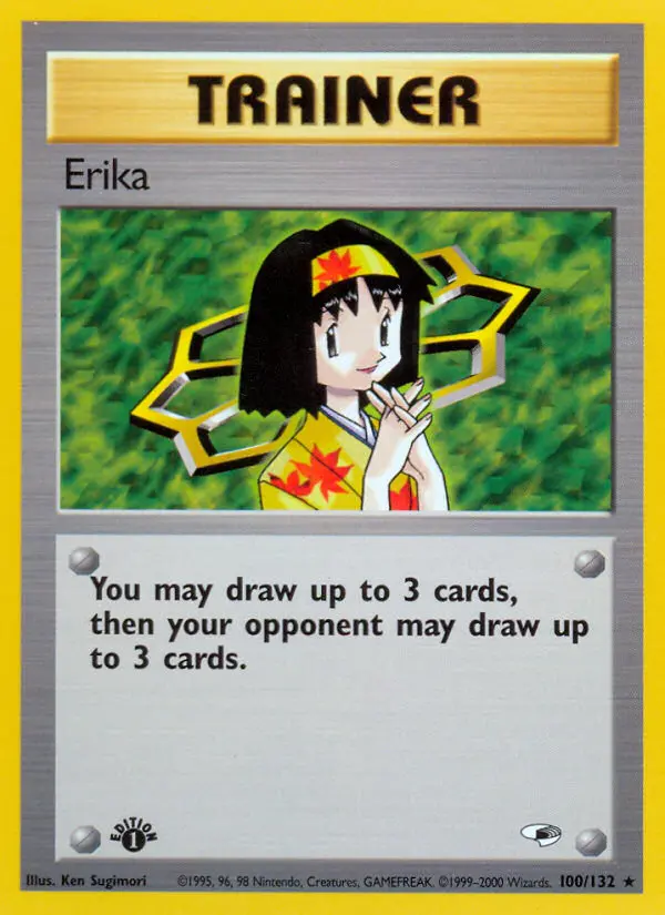 Erika Rare rarity Gym Heroes Pokémon card price — $17.85