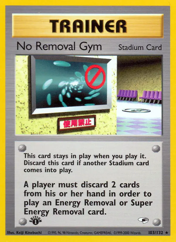 No Removal Gym Rare rarity Gym Heroes Pokémon card price — $10.65