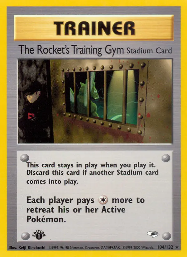 The Rocket's Training Gym Rare rarity Gym Heroes Pokémon card price — $14.79