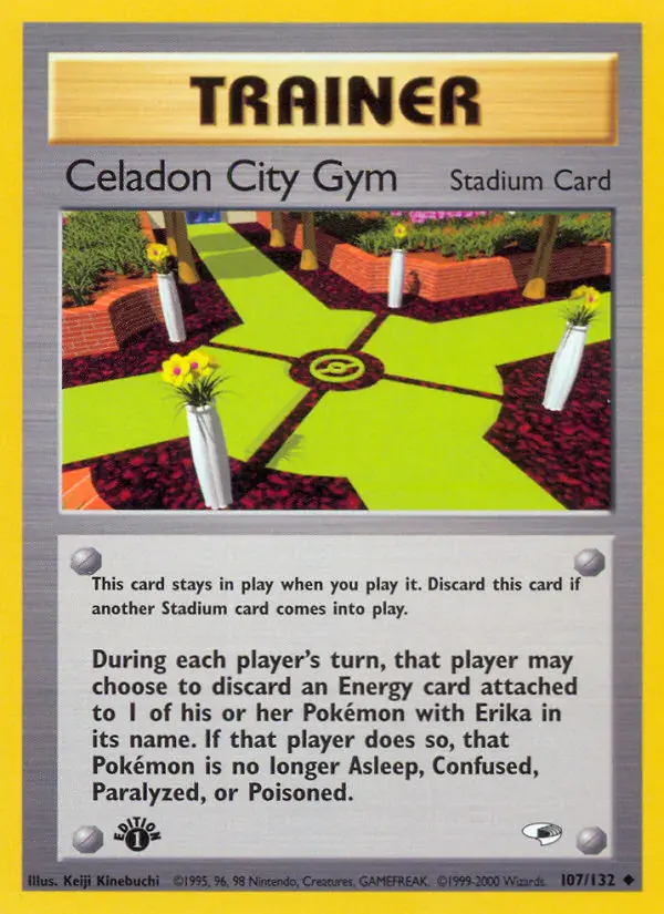 Celadon City Gym Uncommon rarity Gym Heroes Pokémon card price — $2.14