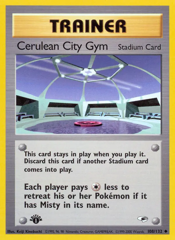 Cerulean City Gym Uncommon rarity Gym Heroes Pokémon card price — $2.36