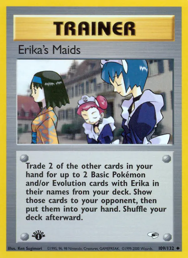Erika's Maids Uncommon rarity Gym Heroes Pokémon card price — $6.36