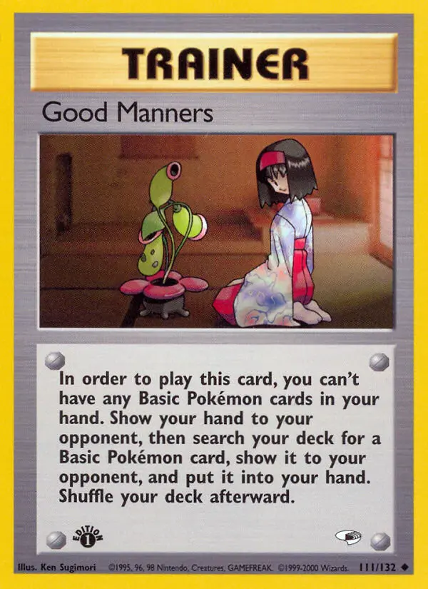 Good Manners Uncommon rarity Gym Heroes Pokémon card price — $6.01