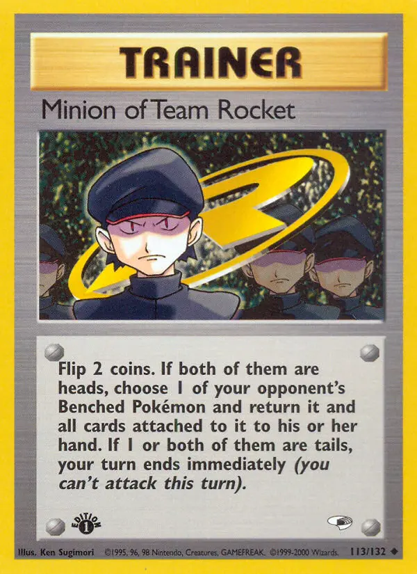 Minion of Team Rocket Uncommon rarity Gym Heroes Pokémon card price — $8.37
