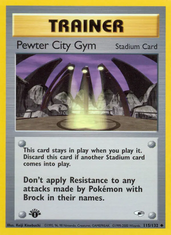 Pewter City Gym Uncommon rarity Gym Heroes Pokémon card price — $2.27