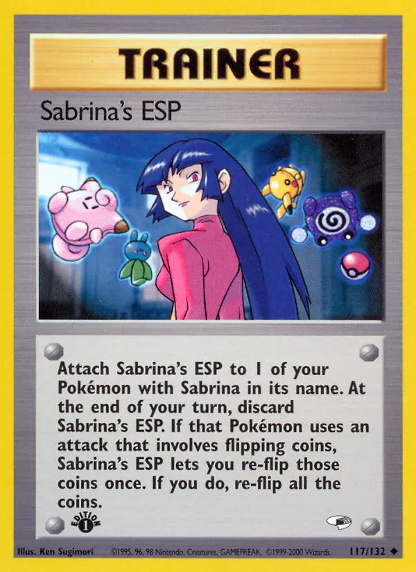Sabrina's ESP Uncommon rarity Gym Heroes Pokémon card price — $19.22