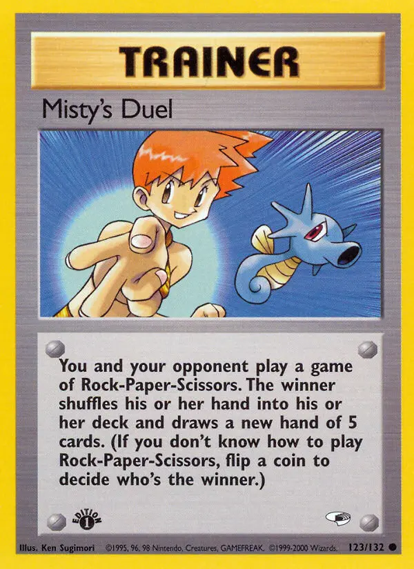 Misty's Duel Common rarity Gym Heroes Pokémon card price — $5.60