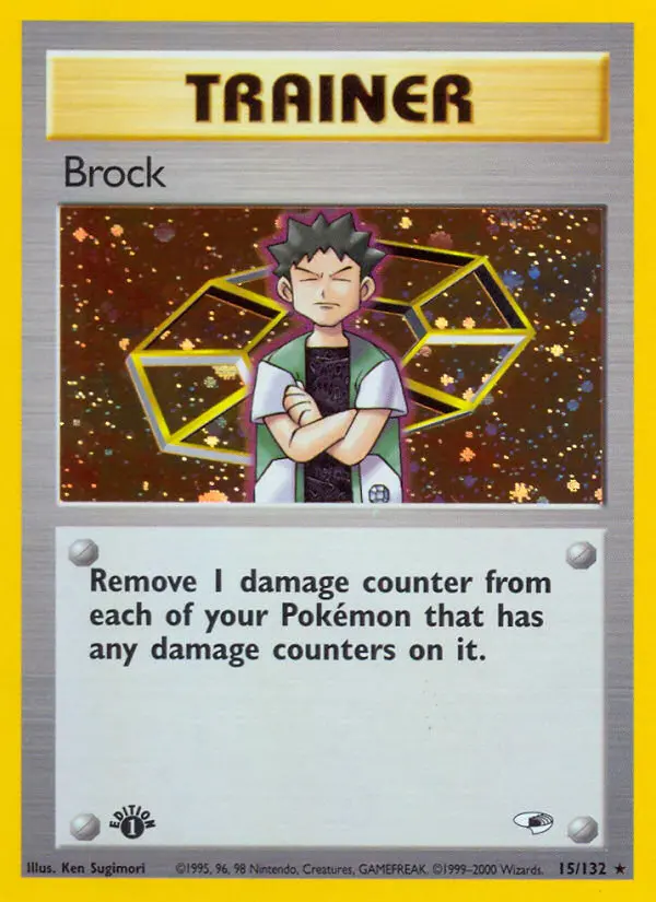 Brock Holo Rare rarity Gym Heroes Pokémon card price — $83.45