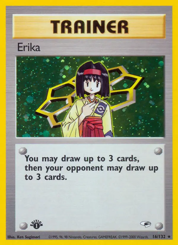 Erika Holo Rare rarity Gym Heroes Pokémon card price — $95.16