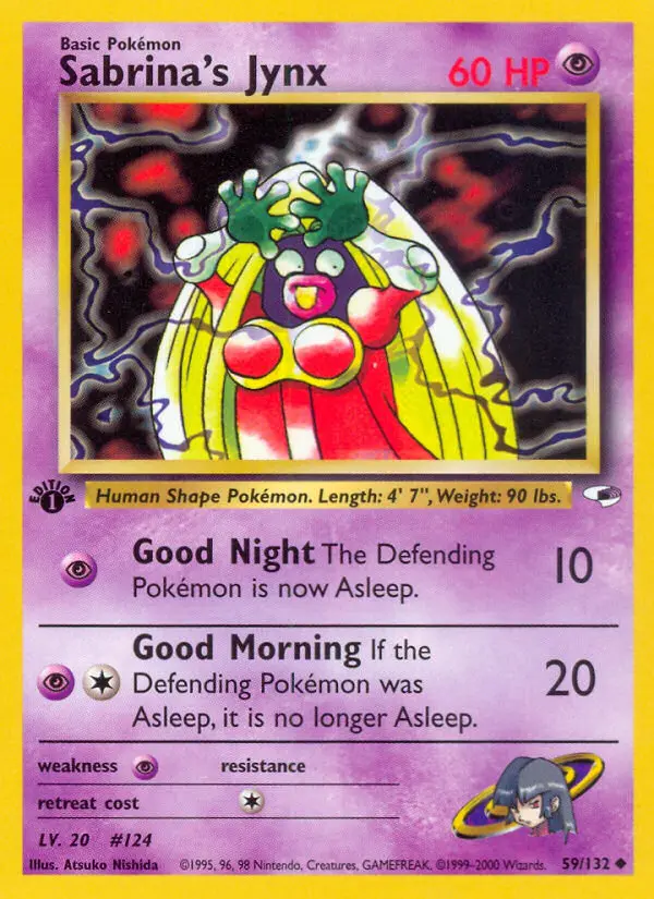 Sabrina's Jynx Uncommon rarity Gym Heroes Pokémon card price — $7.73