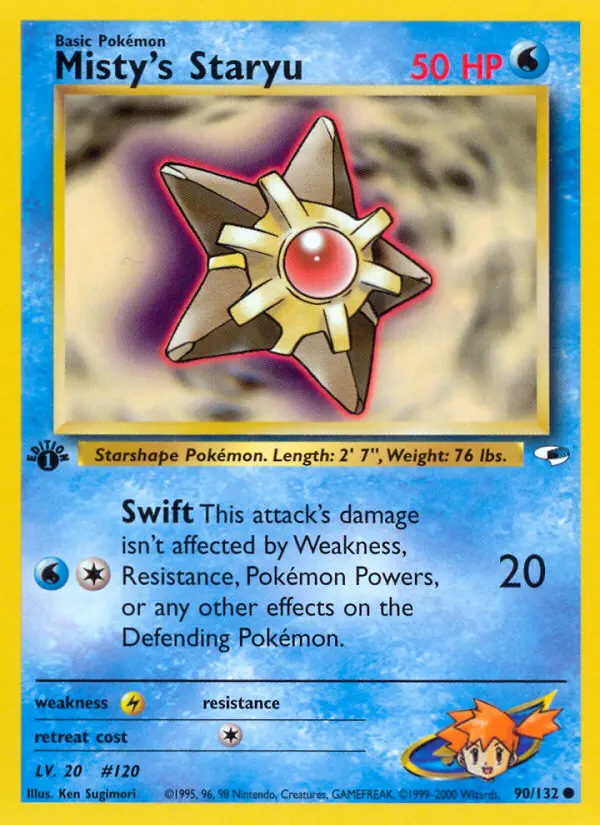 Misty's Staryu Common rarity Gym Heroes Pokémon card price — $3.52