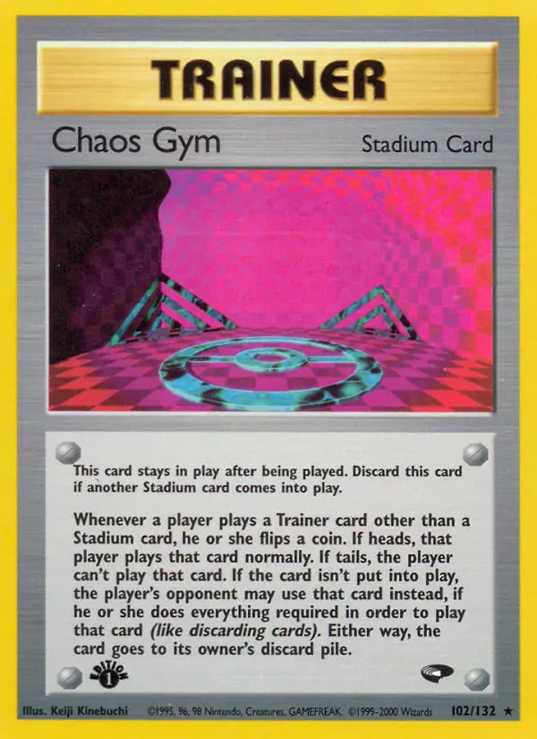 Chaos Gym Rare rarity Gym Challenge Pokémon card price — $11.81