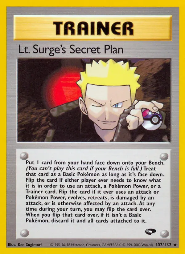 Lt. Surge's Secret Plan Rare rarity Gym Challenge Pokémon card price — $8.49