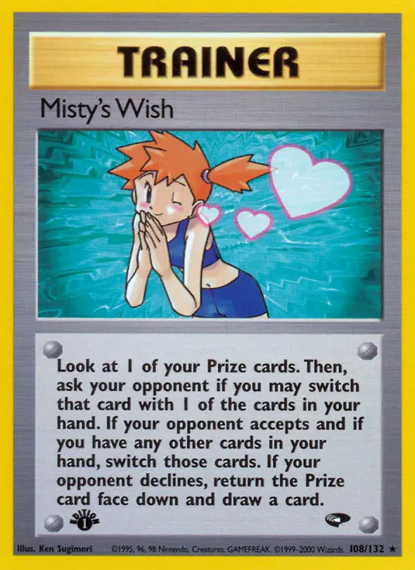 Misty's Wish Rare rarity Gym Challenge Pokémon card price — $35.24