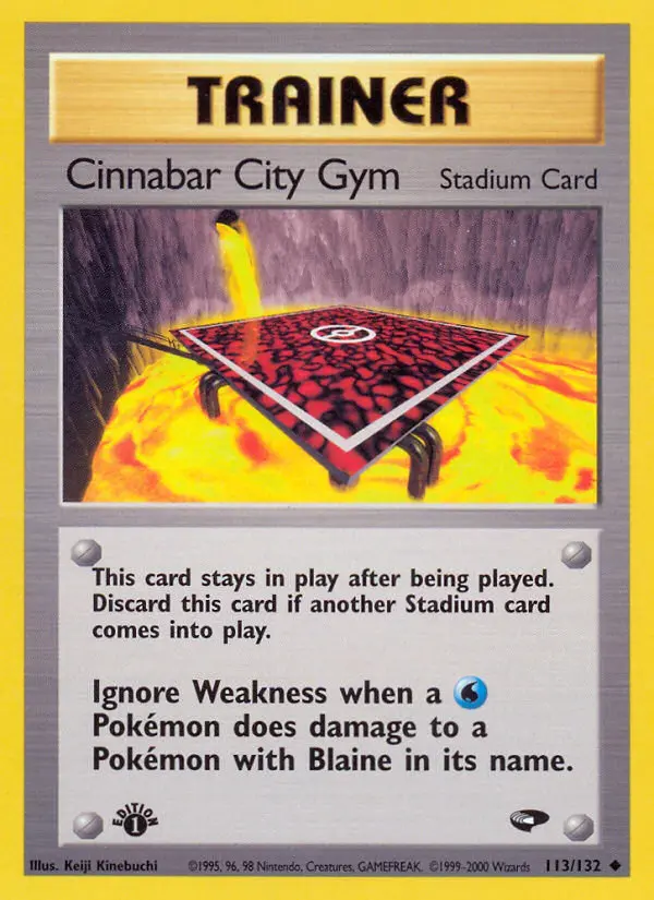 Cinnabar City Gym Uncommon rarity Gym Challenge Pokémon card price — $2.46