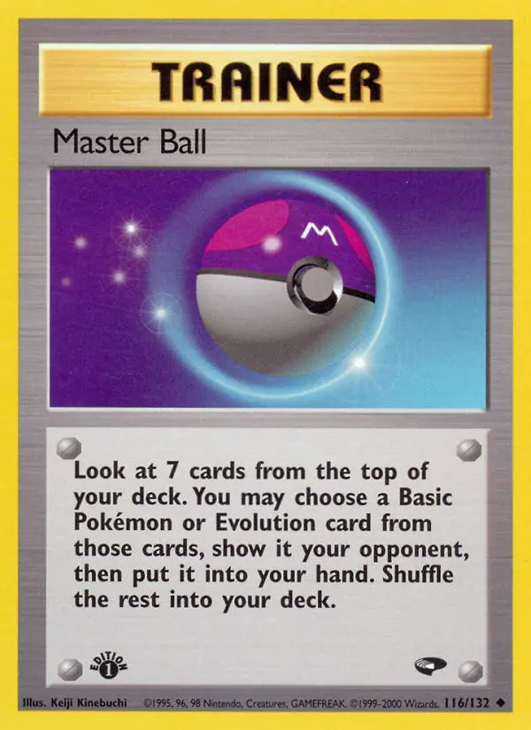 Master Ball Uncommon rarity Gym Challenge Pokémon card price — $5.76