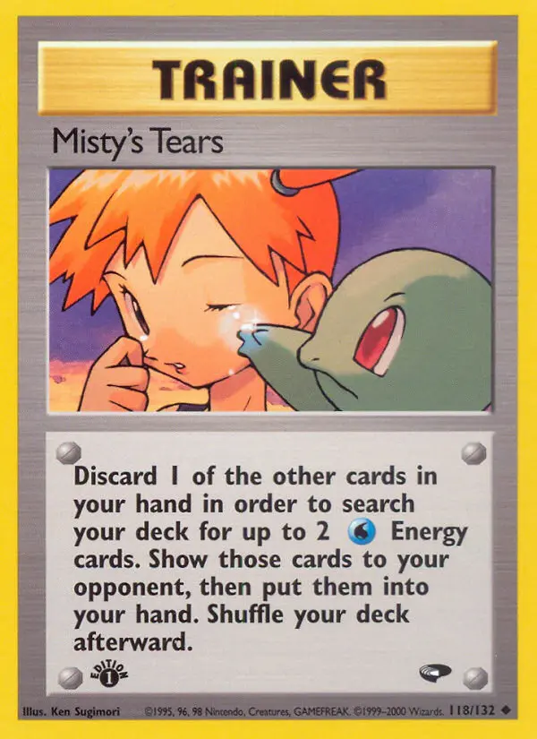 Misty's Tears Uncommon rarity Gym Challenge Pokémon card price — $45.54