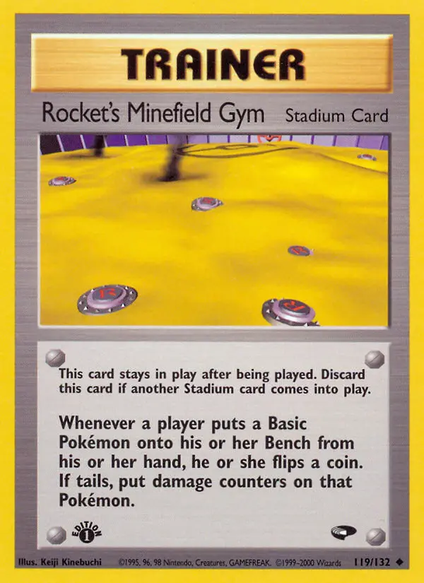 Rocket's Minefield Gym Uncommon rarity Gym Challenge Pokémon card price — $3.25